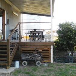 Barn Deck & Wood Trolley